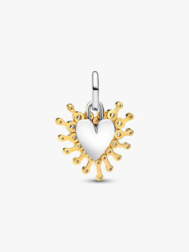 Radiant Heart Double Dangle Charm - Pandora West Africa CHARMS   