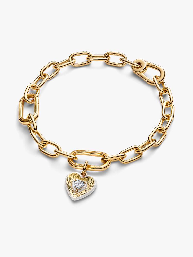 Radiating White Heart Medallion Charm - Pandora West Africa CHARMS   