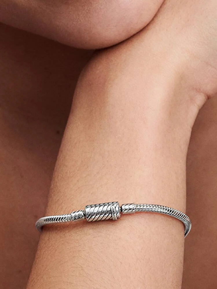 Easy-Close Magnetic Clasp Snake Chain Bracelet Pandora West Africa