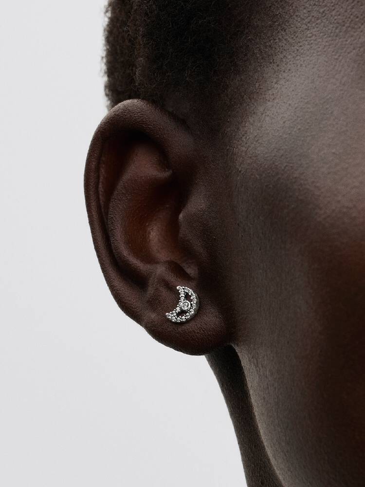 Sparkling Moon Stud Earrings - Pandora West Africa EARRINGS   
