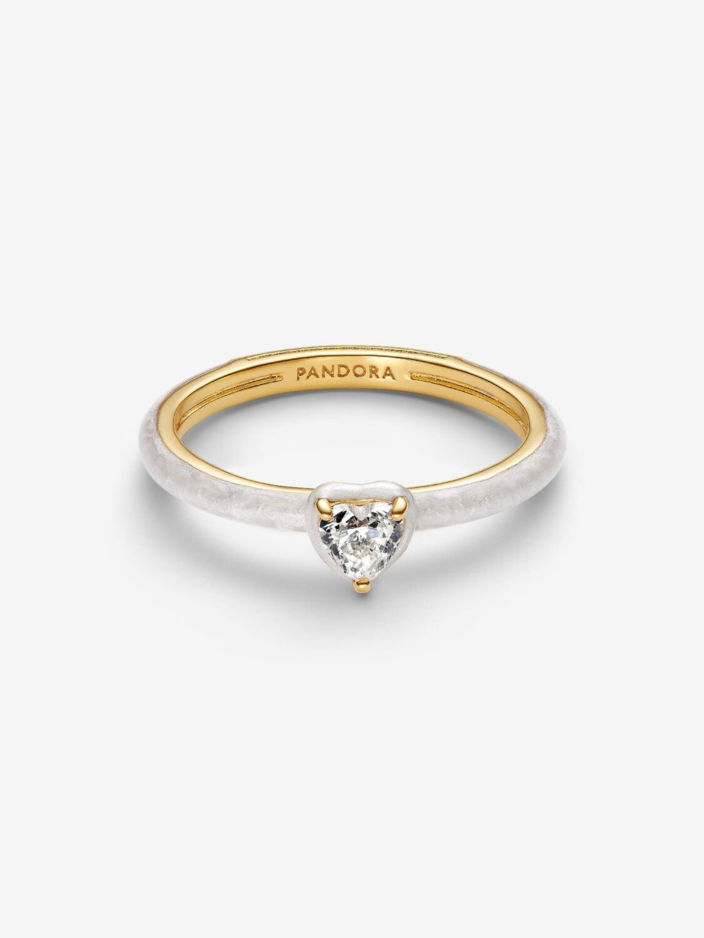 White Chakra Heart Ring - Pandora West Africa Rings   