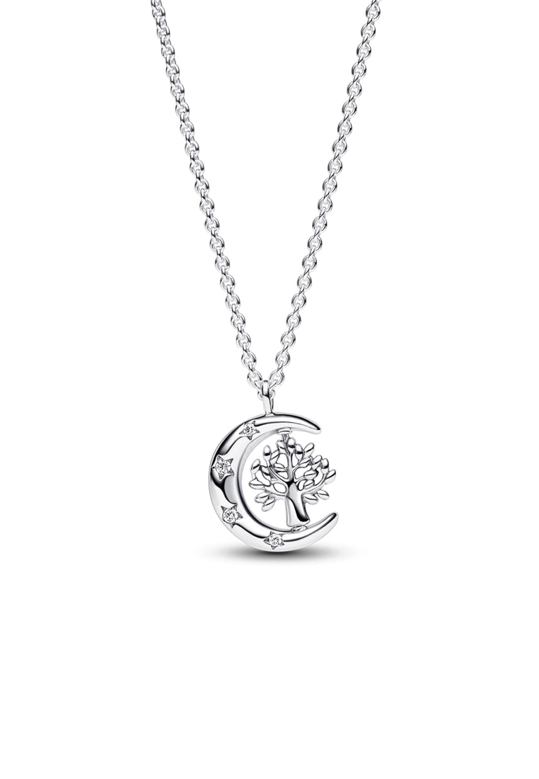 Pandora Moon & Spinning Tree of Life Pendant Necklace