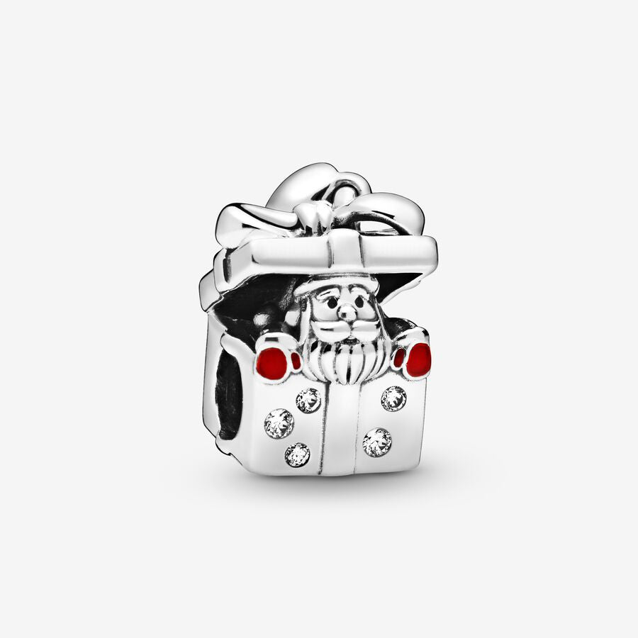 Pandora Santa in a Gift Box Charm